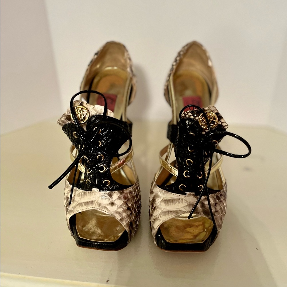 Massimo Doganna Python Heels Size 36 - image 5